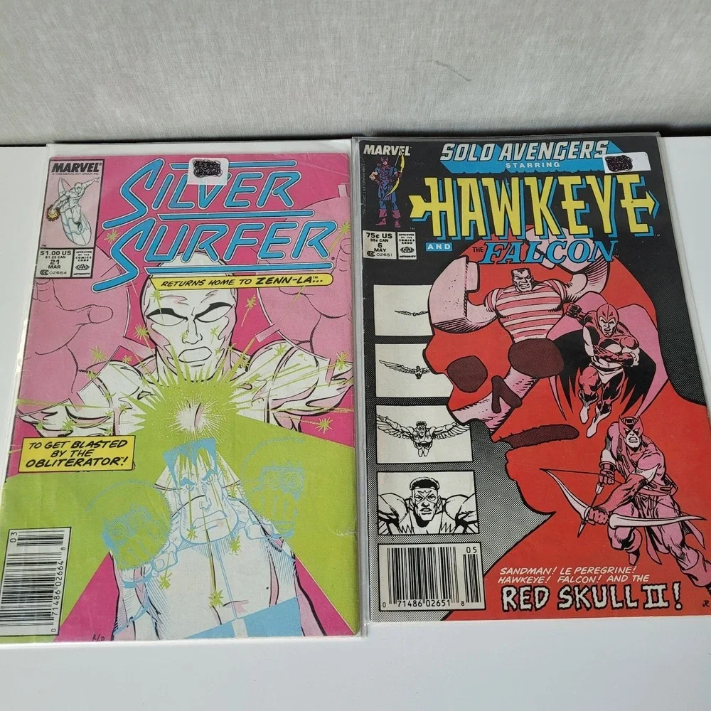Marvel Comics 80s Lot: Silver Surfer #21, Solo Avengers #6, Strange Tales #12
